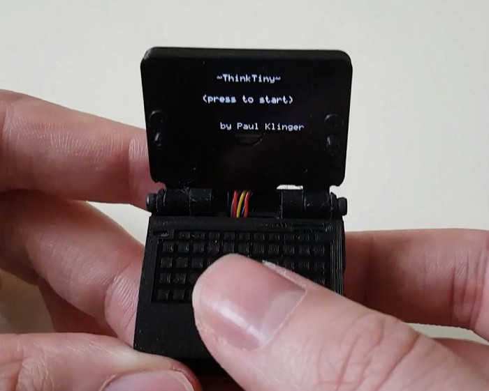 发烧友制作了一台超小型的ThinkTiny笔记本 可在指尖上运行
